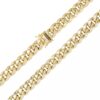 Italian 14K Yellow Gold Cuban Link Chain Necklace - Image 3