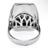 14K White Gold Genuine White & Black Diamond Zebra Ring - Image 4