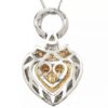 14K Gold Genuine Diamond Heart Pendant Necklace - Image 3