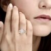 14K Rose Gold Genuine Diamond Bridal Ring Set - Image 2