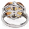 18K White Gold Citrine & Genuine Diamond Cocktail Ring - Image 4