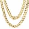 Italian 14K Yellow Gold Cuban Link Chain Necklace - Image 2