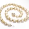 14K Yellow Gold Genuine Golden South Sea Pearl Necklace - Image 3