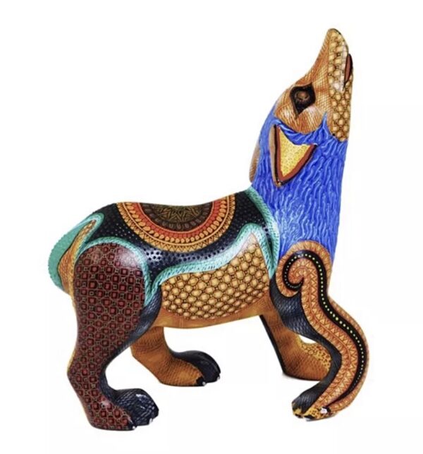 Zapotec Wolf Oaxacan Alebrije Wood Carving