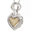 14K Gold Genuine Diamond Heart Pendant Necklace - Image 2