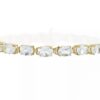 14K Yellow Gold Genuine Aquamarine Tennis Bracelet - Image 2