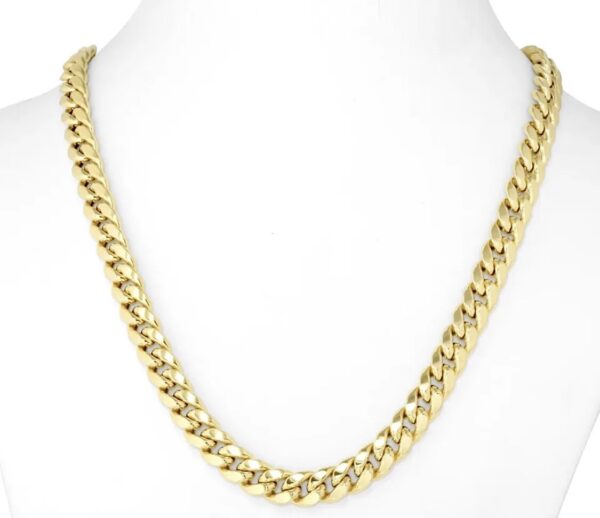 Italian 14K Yellow Gold Cuban Link Chain Necklace