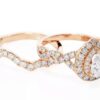 14K Rose Gold Genuine Diamond Bridal Ring Set - Image 4