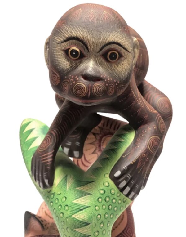 Baby Monkey Oaxacan Alebrije Wood Carving