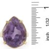 14K Yellow Gold Genuine Amethyst Children’s Ring - Image 4