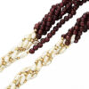 14K Yellow Gold Genuine Tourmaline & Pearl Beaded Necklace - Image 3