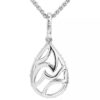 UnoAerre 18K White Gold Genuine Diamond Pendant Necklace - Image 2