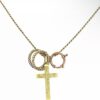 14K Yellow Gold Holy Trinity Cross Necklace - Image 3