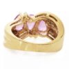 14K Yellow Gold Genuine Pink Sapphire & Diamond Ring - Image 4