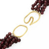 14K Yellow Gold Genuine Tourmaline & Pearl Beaded Necklace - Image 5