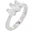 Recarlo 18K White Gold Genuine Diamond Engagement Ring - Image 3