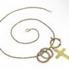 14K Yellow Gold Holy Trinity Cross Necklace - Image 4