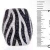 14K White Gold Genuine White & Black Diamond Zebra Ring - Image 5