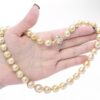 14K Yellow Gold Genuine Golden South Sea Pearl Necklace - Image 2