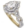 Zac Posen 14K Gold Genuine Diamond Engagement Ring - Image 3