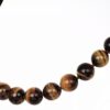 14K Yellow Gold Genuine Tiger’s Eye Beaded Necklace - Image 3