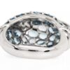 18K White Gold Pop Smoke Blue Topaz & Diamond Ring - Image 4