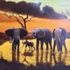 Elephant Sunset by JeDon Washington - Image 2