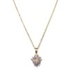 14K Yellow Gold Genuine Tanzanite & Diamond Pendant Necklace - Image 2