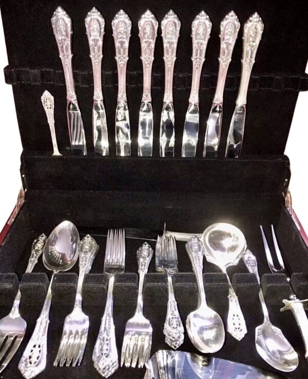 Rose Point Sterling Silver Flatware by Wallace Silversmiths